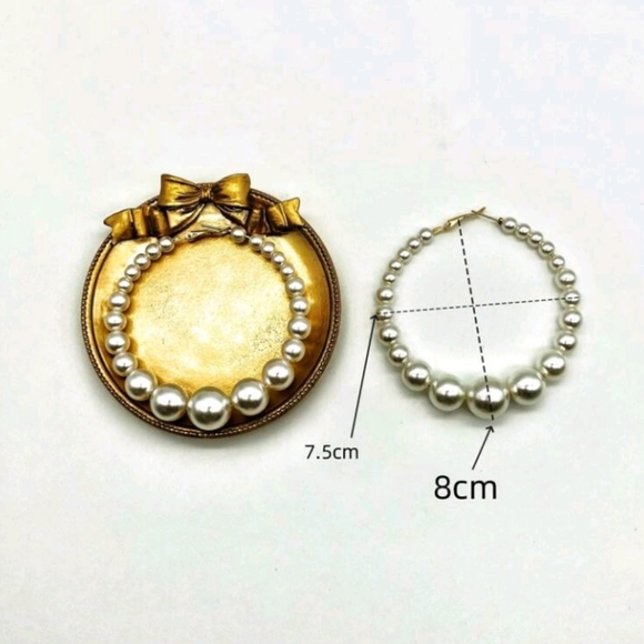 Faux Pearl Earrings - Picture 3 of 4